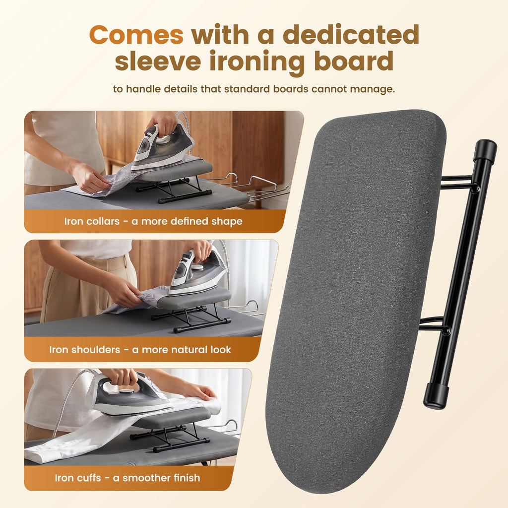 Doulami Tabletop Ironing Board,2-in-1 Foldable Small Iron Board with Iron Rest & Hanging Handle,Steel Frame